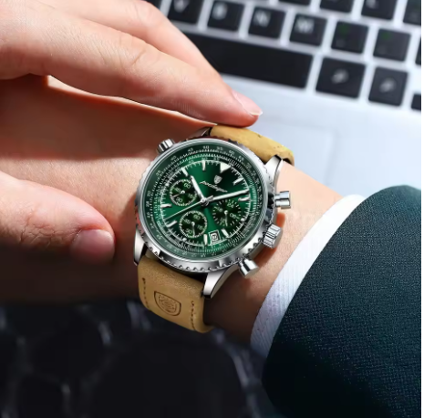 Luxury Man Watch Quartz Waterproof Luminous Date Chronograph Leather Men Wristwatch Military Sports Men's Watches Reloj